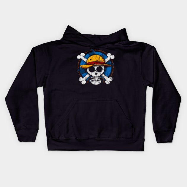 One Piece Straw Hats Kids Hoodie by CRD Branding